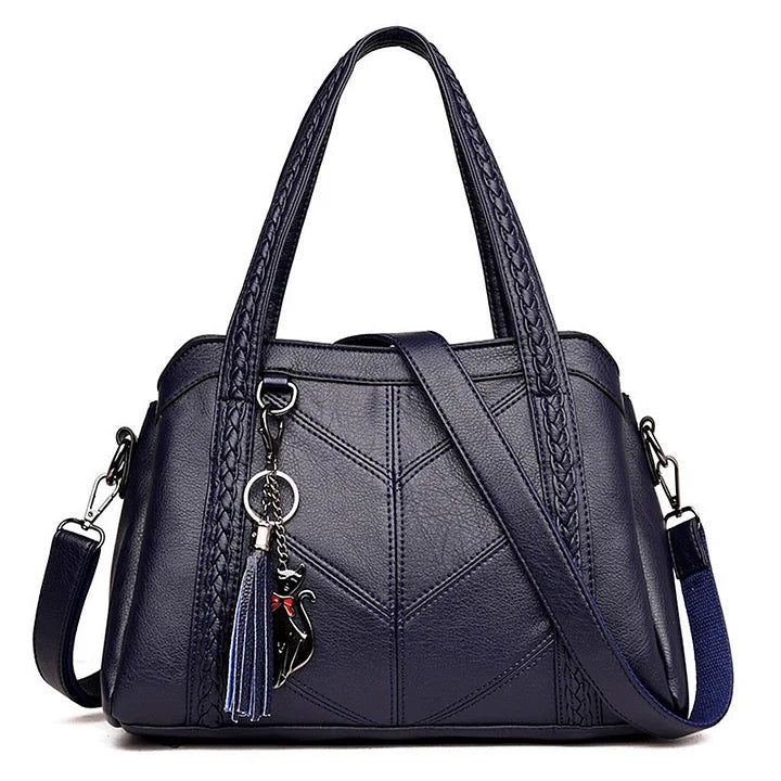 Handbag PU Leather Spacious Zippered Closure Multiple Compartments