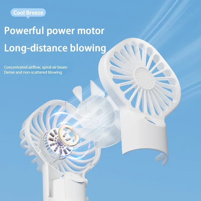 Handheld Fan Mist Spray USB Rechargeable 4-Speed