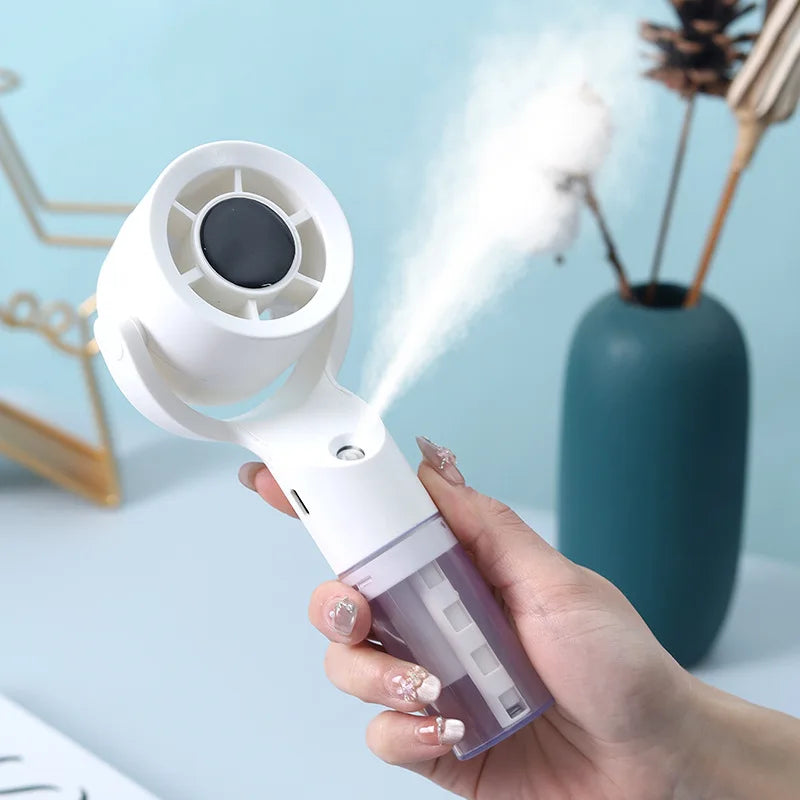 Handheld Fan Mist Sprayer 3-Speed Rechargeable