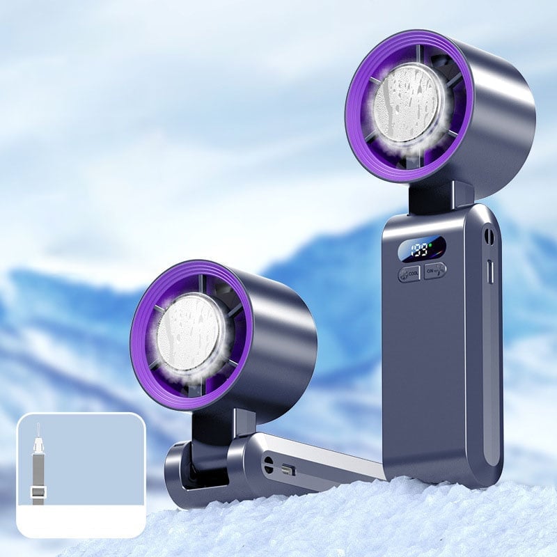 Handheld Fan Semiconductor Cooling LED Battery Indicator