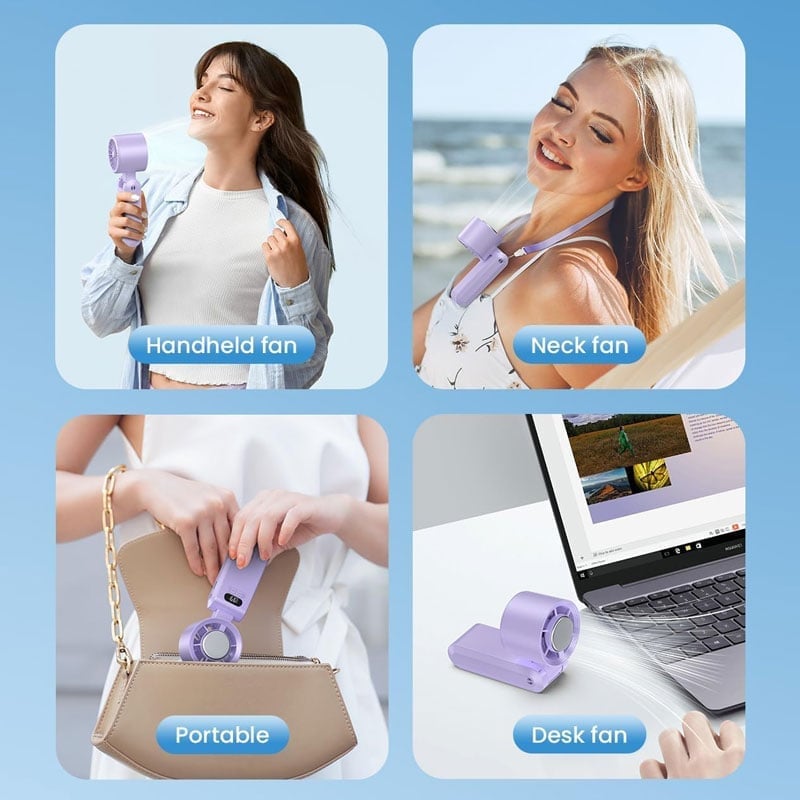 Handheld Fan Semiconductor Cooling LED Battery Indicator