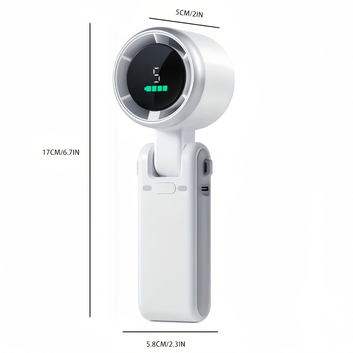 Handheld Fan USB Rechargeable Five-Speed Adjustable Angle