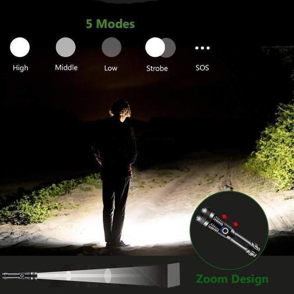 Handheld LED Flashlight Rechargeable 3000-5000 Lumens