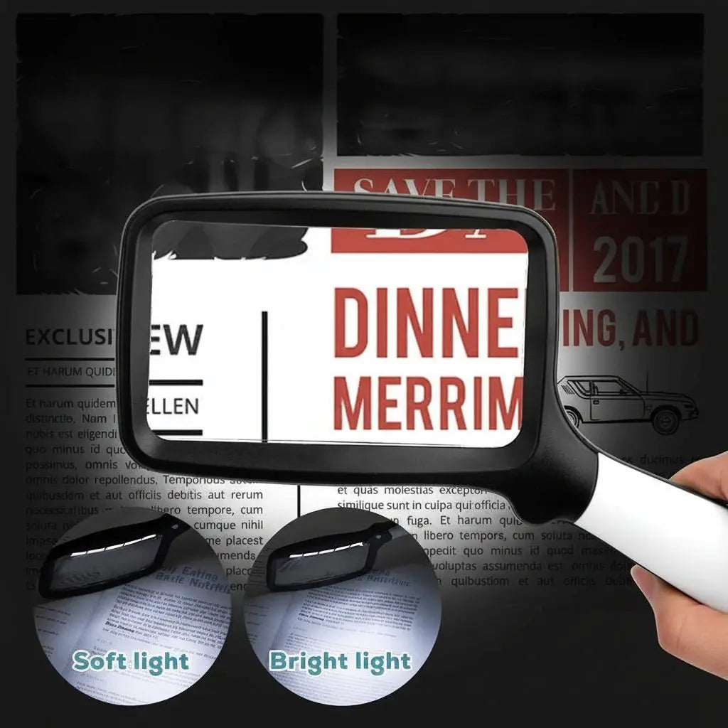Handheld Magnifier 3x Magnification & LED Light