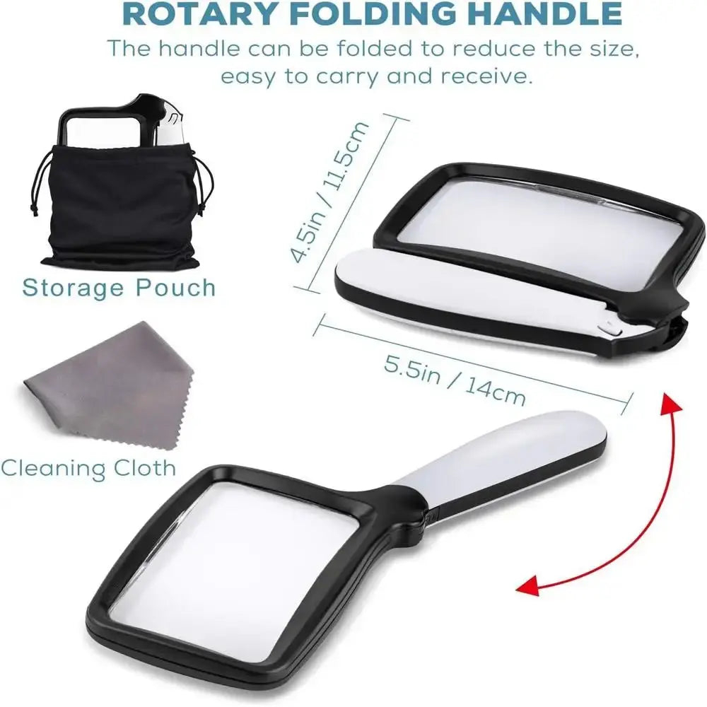 Handheld Magnifier 3x Magnification & LED Light