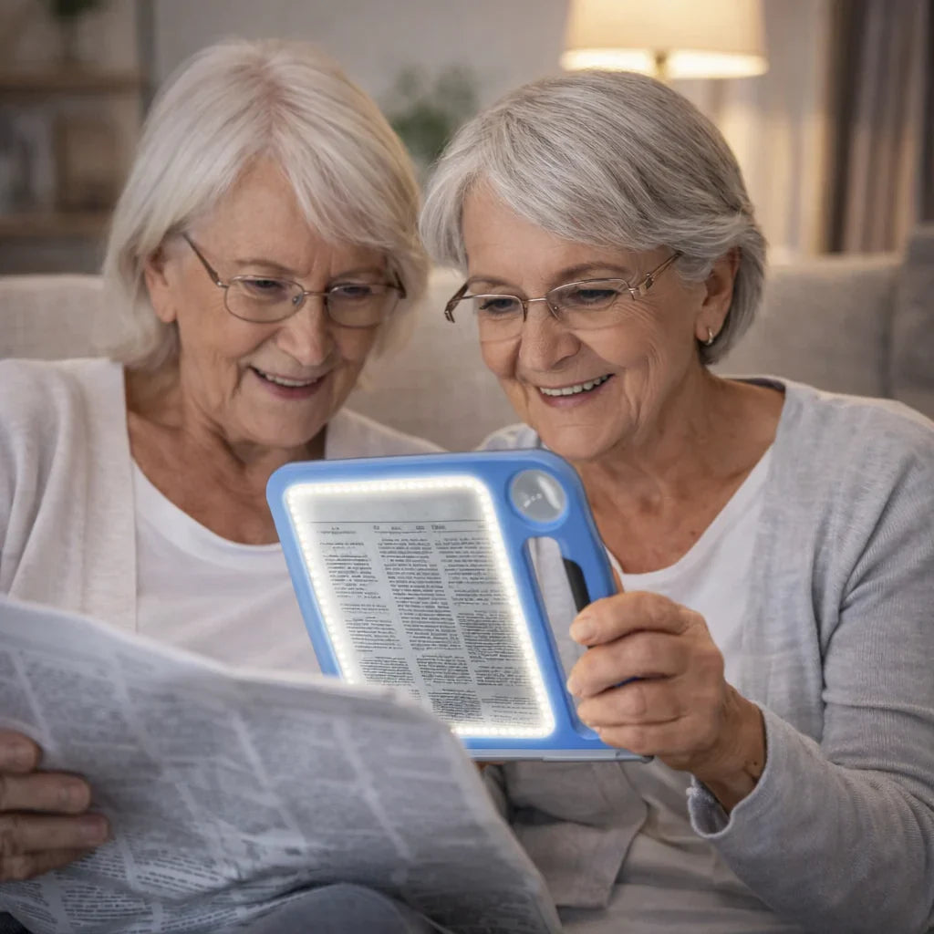 Handheld Reading Magnifier Dual 5x & 10x USB Rechargeable
