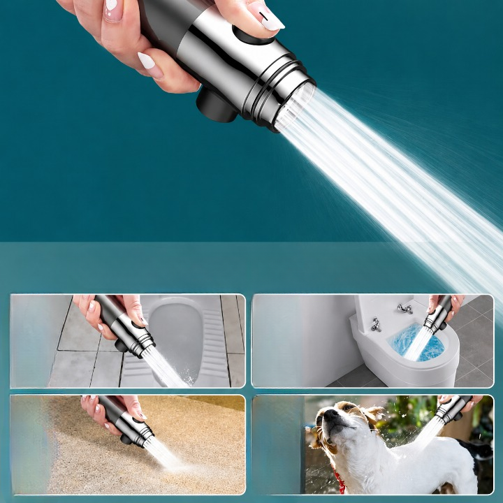 Handheld Shower Head High-Pressure Massage Jet Integrated Filter