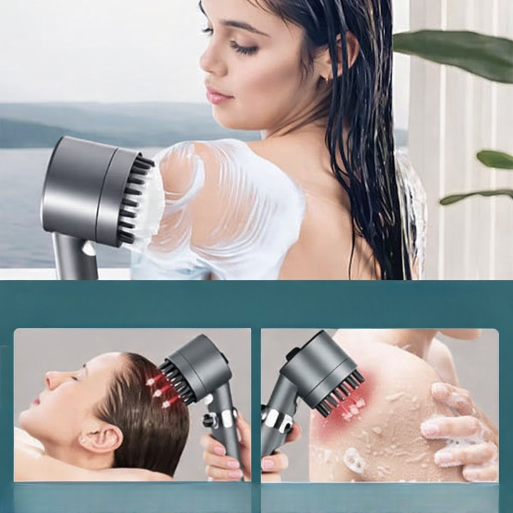 Handheld Shower Head High-Pressure Massage Jet Integrated Filter