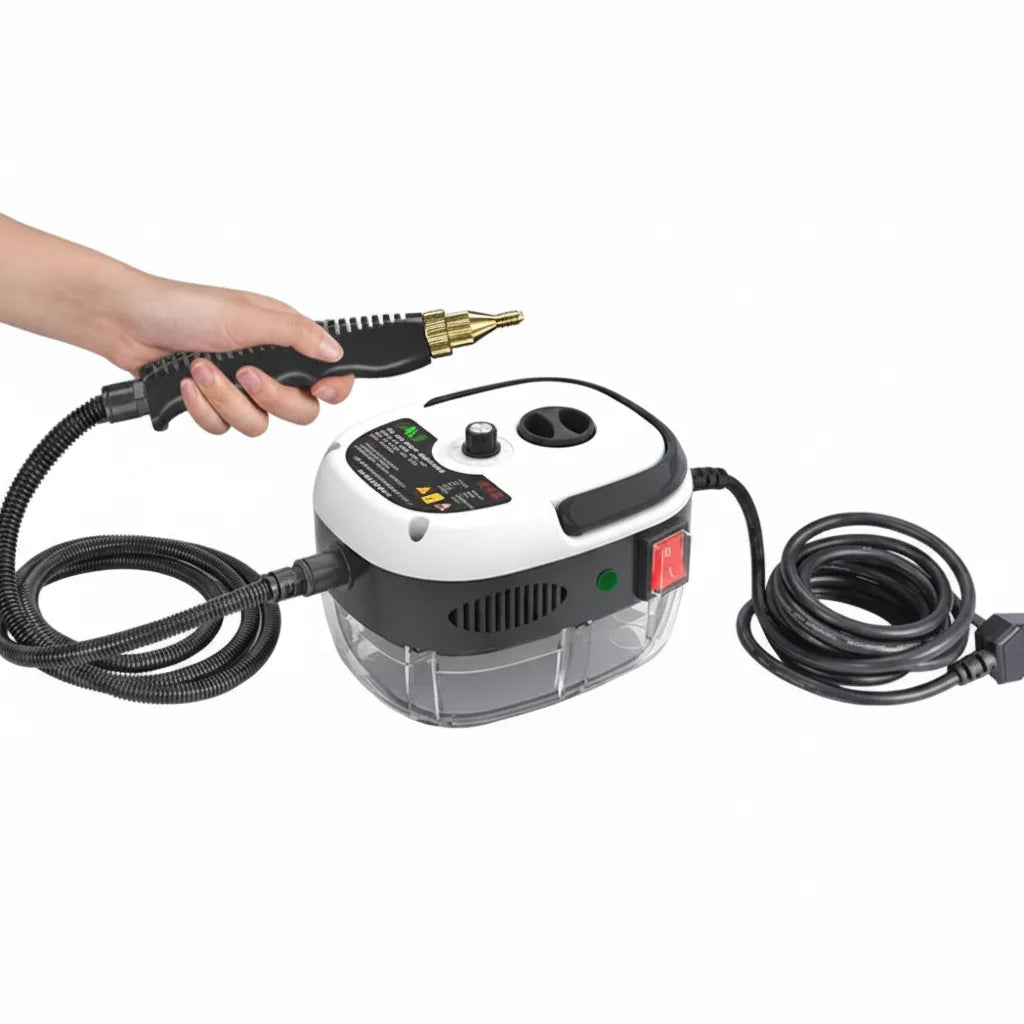 Handheld Steam Cleaner 2500W 6 Adjustable Levels Glass Tank