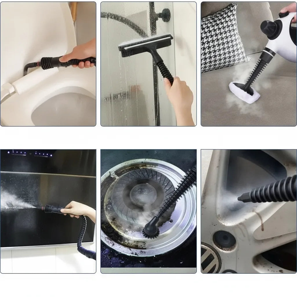 Handheld Steam Cleaner High-Temperature Steam & 12 Accessories