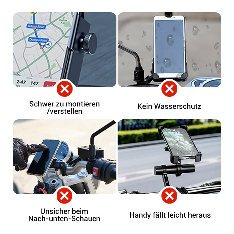 Handlebar Phone Mount IPX6 Waterproof 360 Degree Rotation