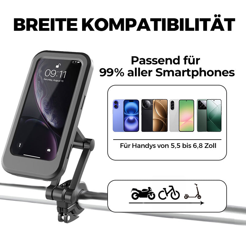 Handlebar Phone Mount IPX6 Waterproof 360 Degree Rotation