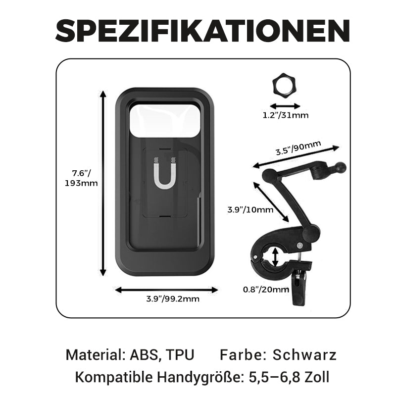 Handlebar Phone Mount IPX6 Waterproof 360 Degree Rotation