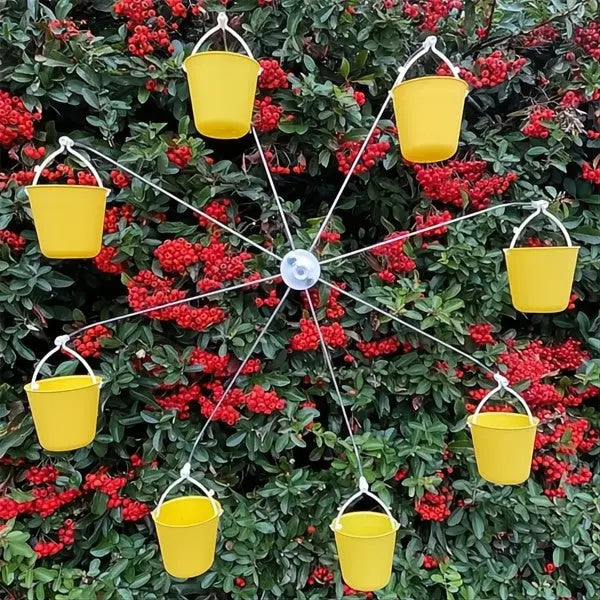 Hanging Bird Feeder Rotating 6-Compartment Weatherproof