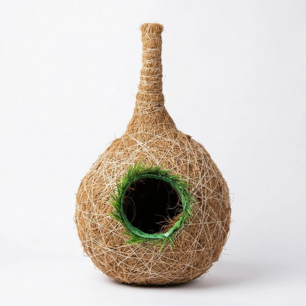 Hanging Bird Nest Coconut Fiber Weather-Resistant & Breathable