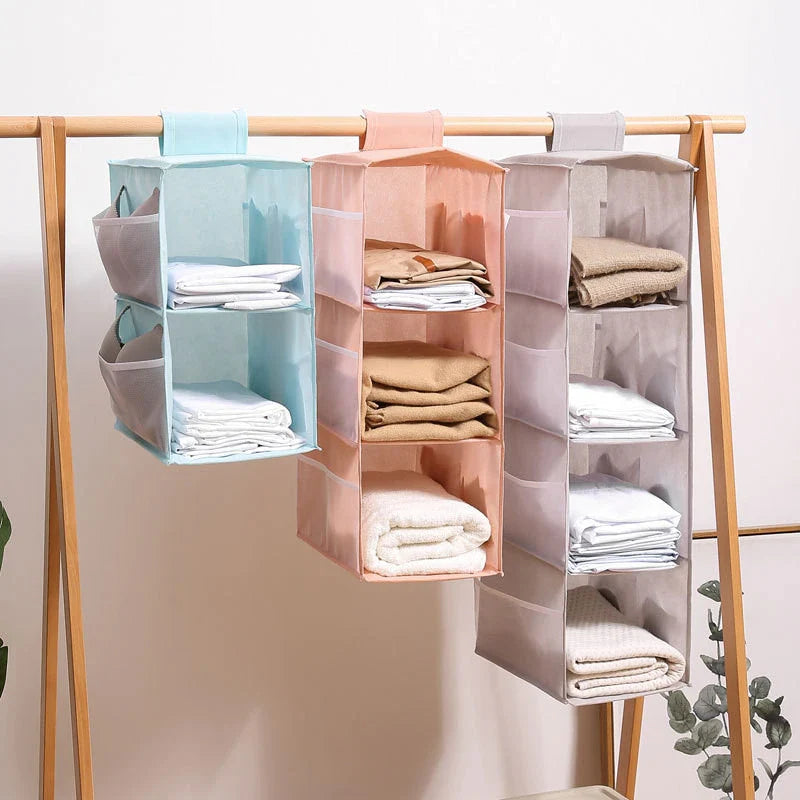 Hanging Closet Organizer Space-Saving Foldable Non-Woven
