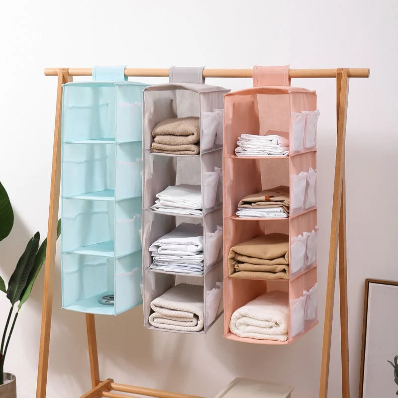 Hanging Closet Organizer Space-Saving Foldable Non-Woven