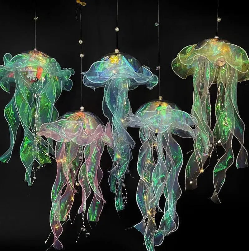 Hanging Jellyfish Lamp Multicolor LED Battery Powered