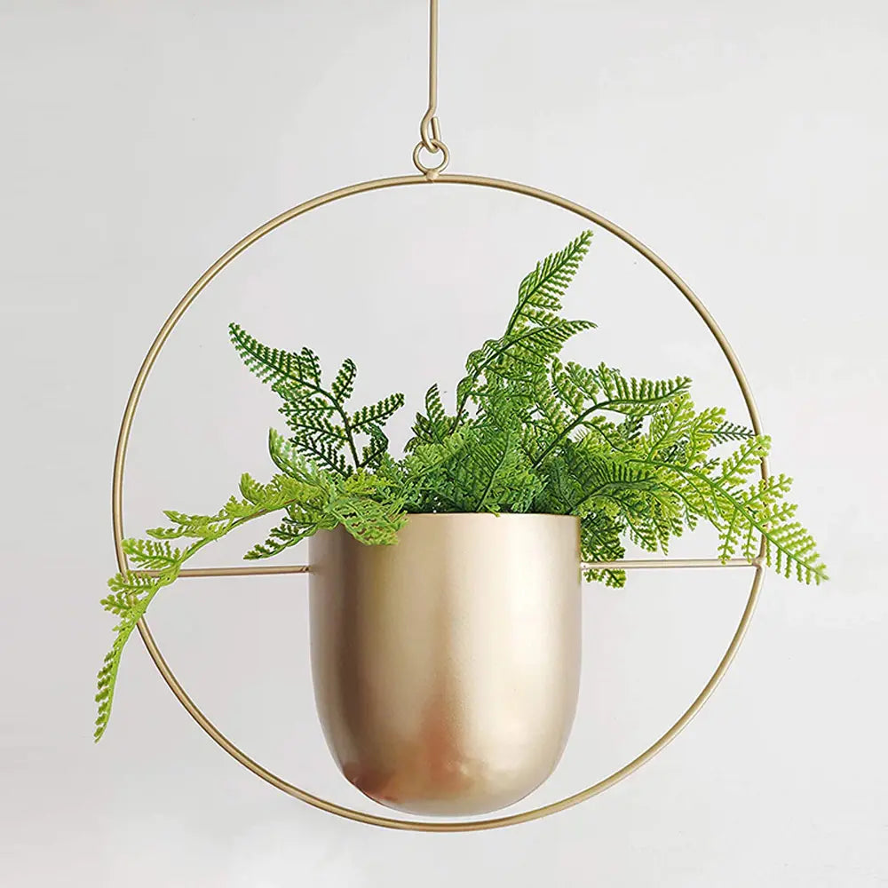 Hanging Plant Pot Iron Wall-Mounted Space-Saving