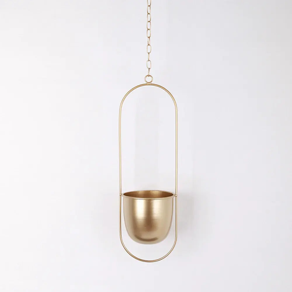 Hanging Plant Pot Iron Wall-Mounted Space-Saving