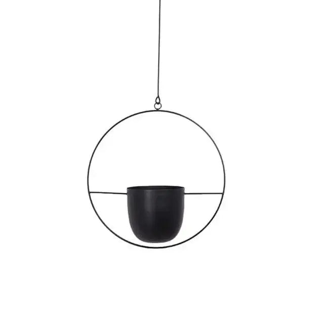 Hanging Planter Geometric Metal Frame Drainage Holes
