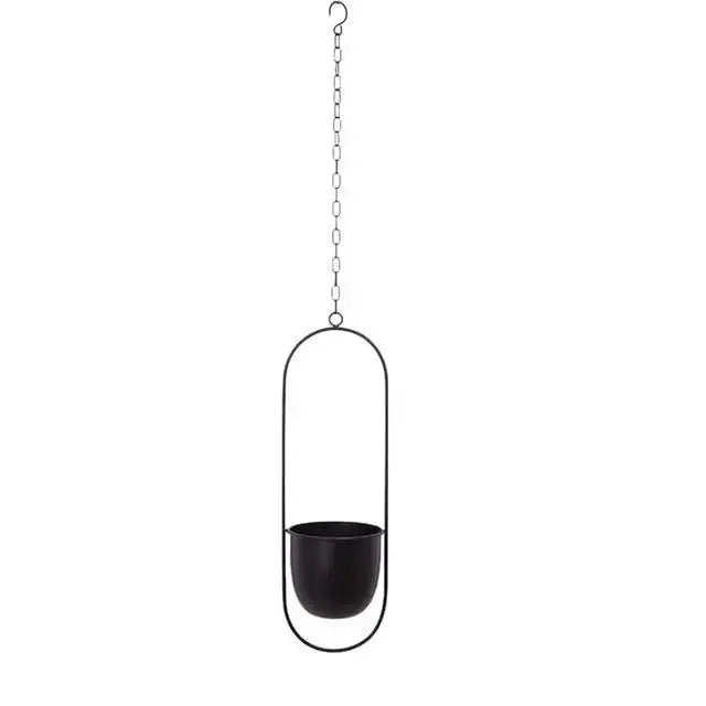 Hanging Planter Geometric Metal Frame Drainage Holes