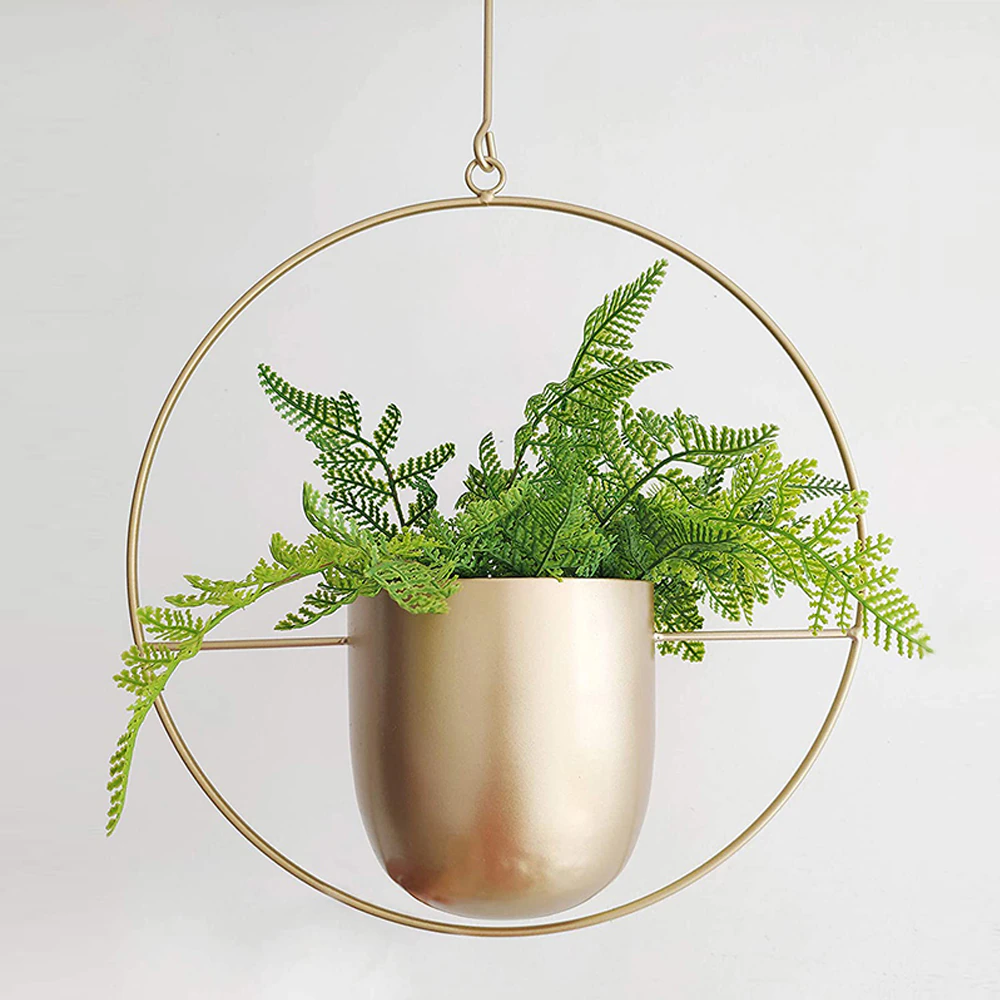 Hanging Planter Iron Open Design Space-Saving