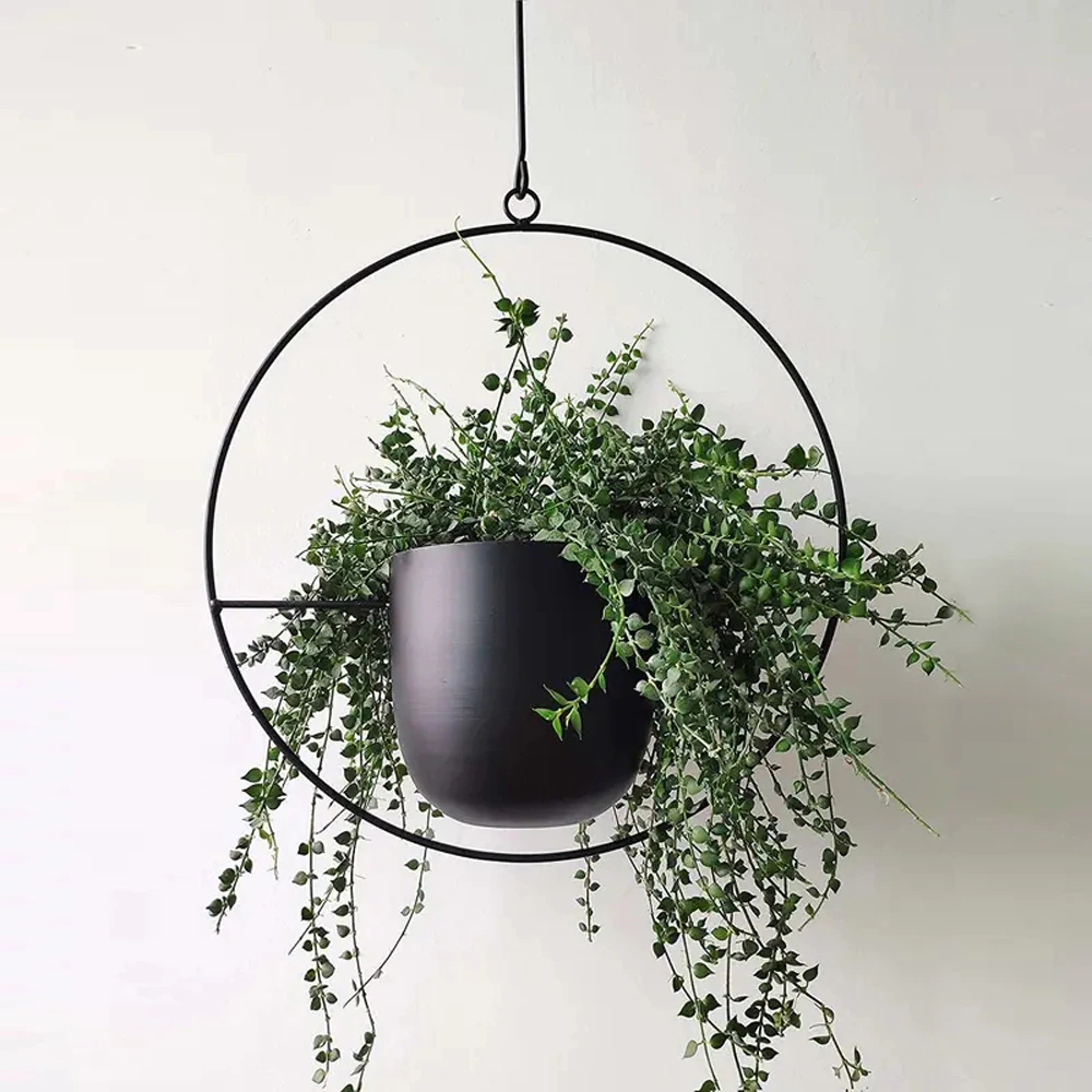 Hanging Planter Iron Open Design Space-Saving