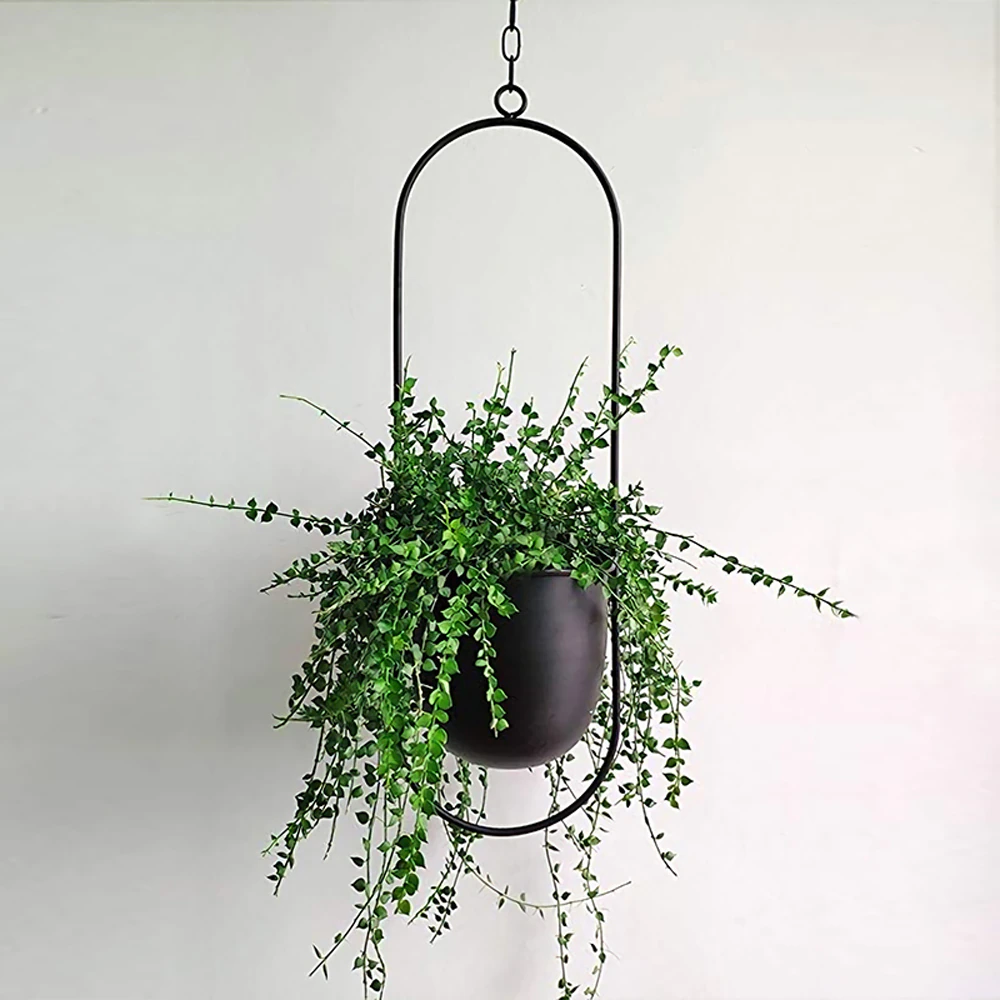 Hanging Planter Iron Open Design Space-Saving