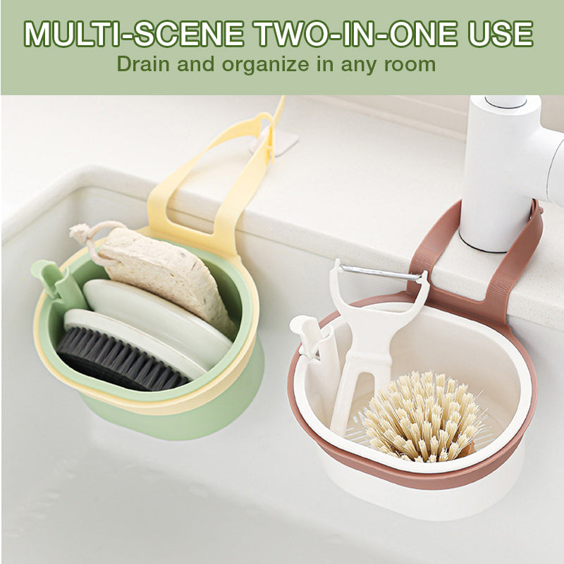 Hanging Sink Strainer Ultra-Fine Stainless Steel Mesh Touch-Free Emptying
