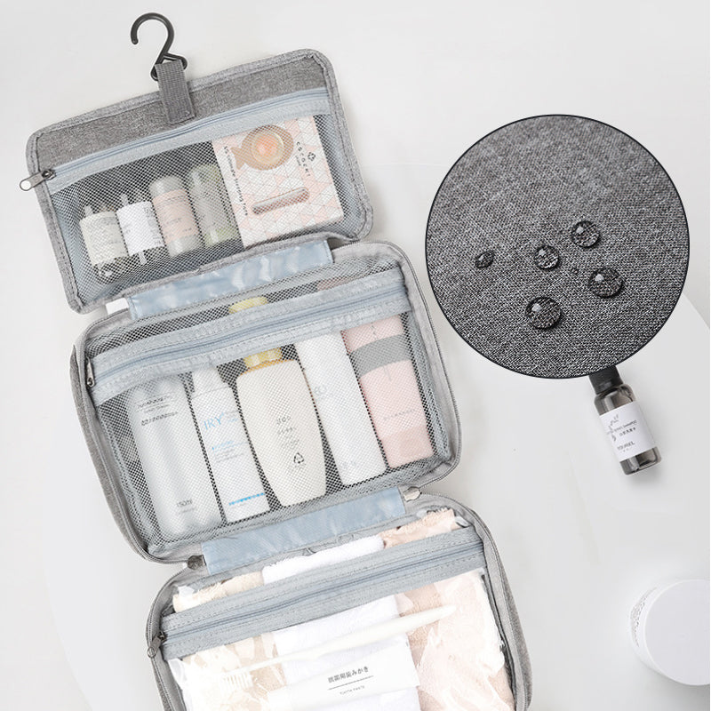 Hanging Toiletry Bag 4 Compartments & 360° Rotatable Hook