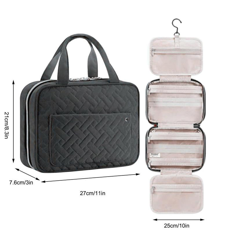 Hanging Toiletry Bag 4 Compartments & 360° Rotatable Hook