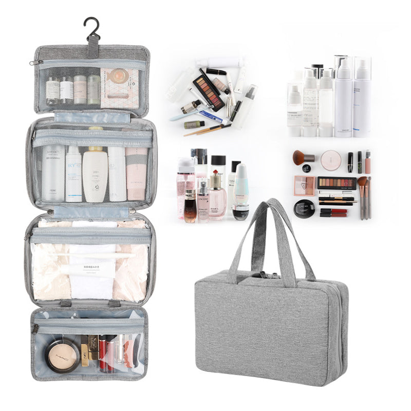 Hanging Toiletry Bag 4 Compartments & 360° Rotatable Hook