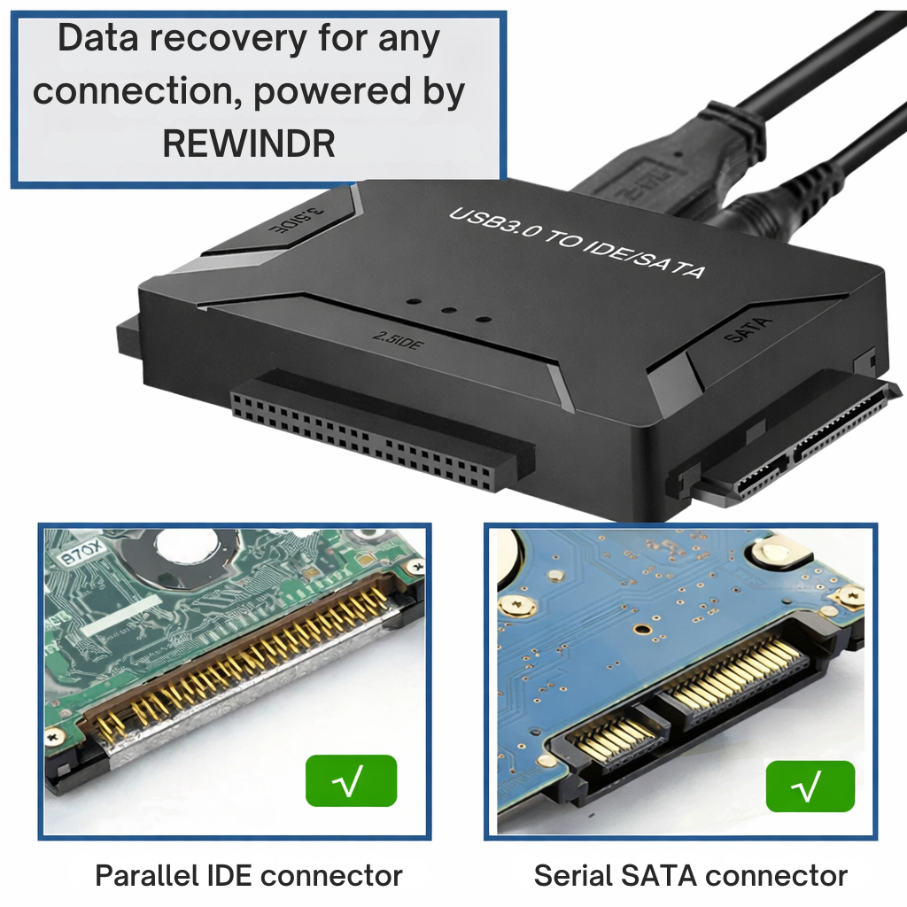 Hard Drive Adapter USB 3.0 SATA & IDE Plug-And-Play