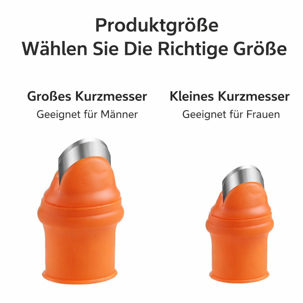Harvesting Thumb Blades Curved Stainless Steel & Silicone Holder