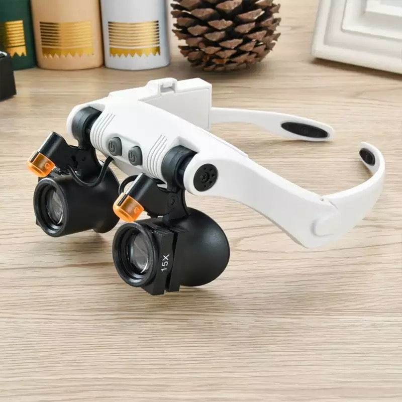 Headband Magnifier LED Lighting 4 Magnification Levels