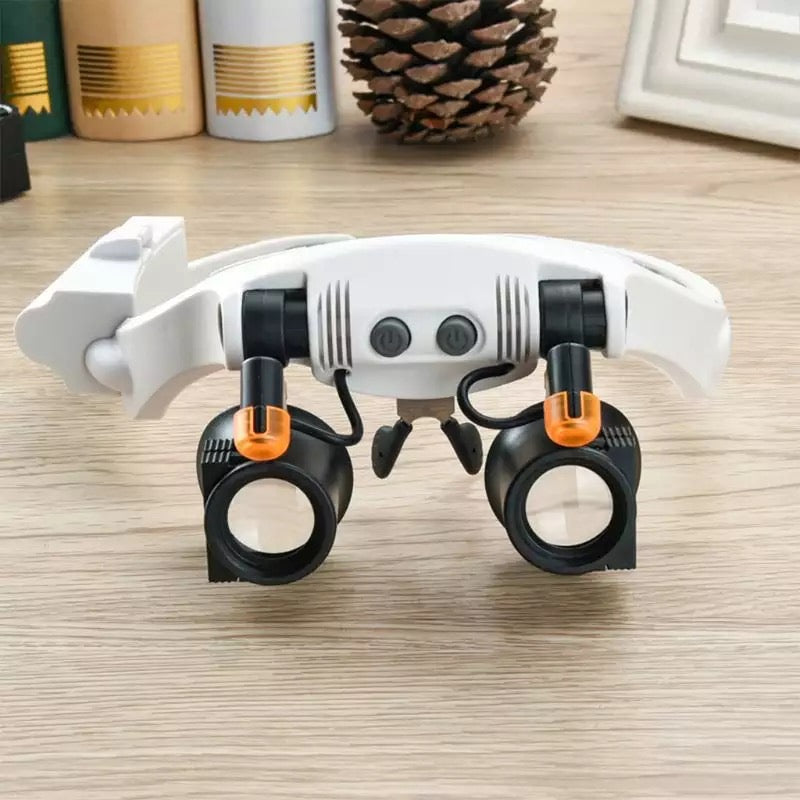 Headband Magnifier LED Lighting 4 Magnification Levels