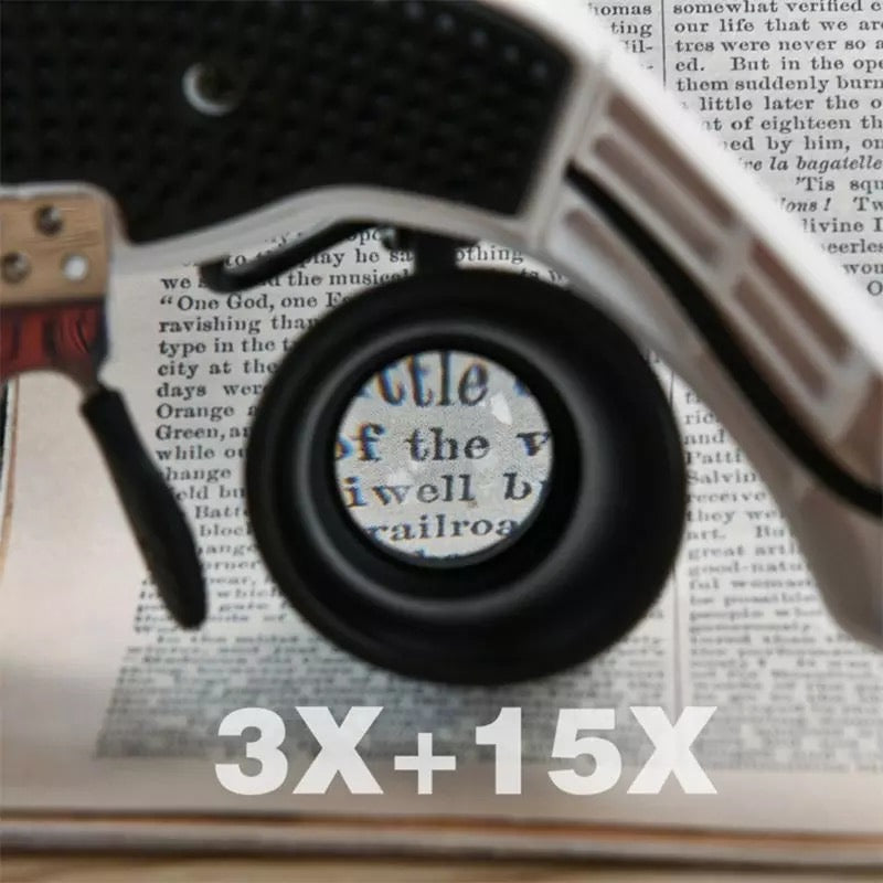Headband Magnifier LED Lighting 4 Magnification Levels