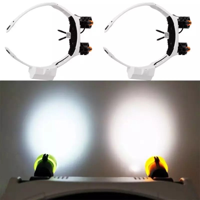 Headband Magnifier LED Lighting 4 Magnification Levels