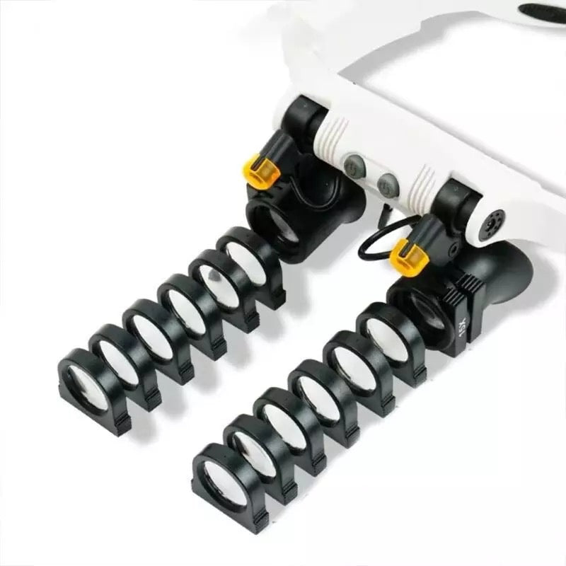 Headband Magnifier LED Lighting 4 Magnification Levels