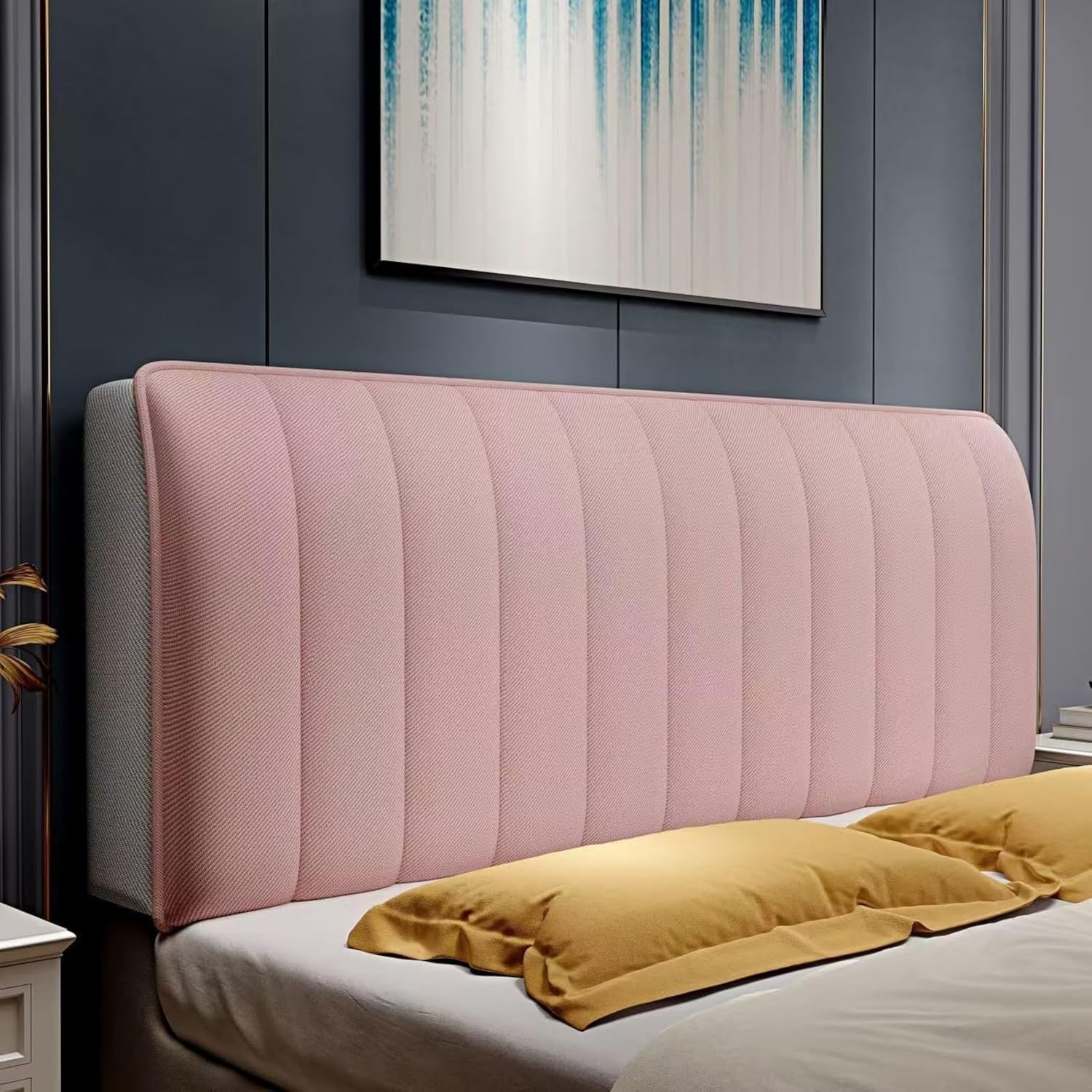 Headboard Cover Soft Padded Fits 120 x 70 cm