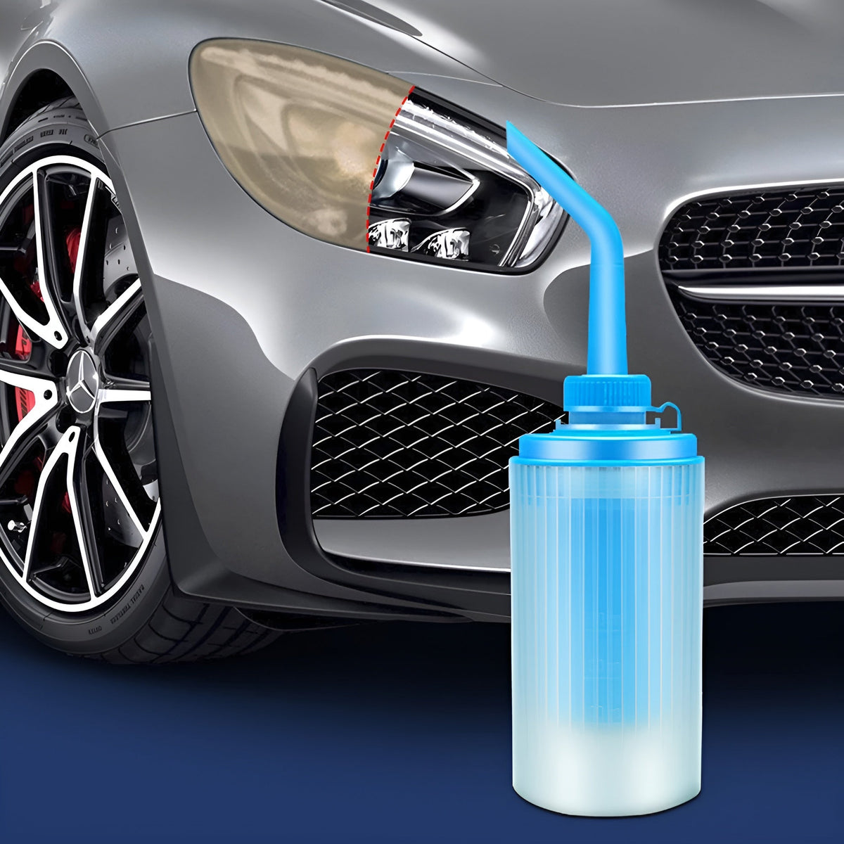 Headlight Restoration Kit Cleaner & Sponge Set UV Protective
