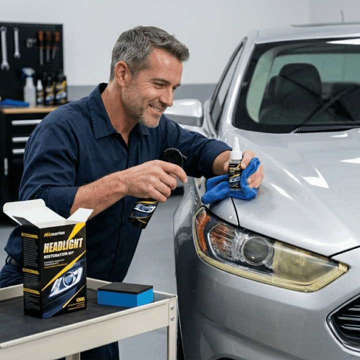 Headlight Restoration Kit Non-Abrasive Polish & UV Sealant
