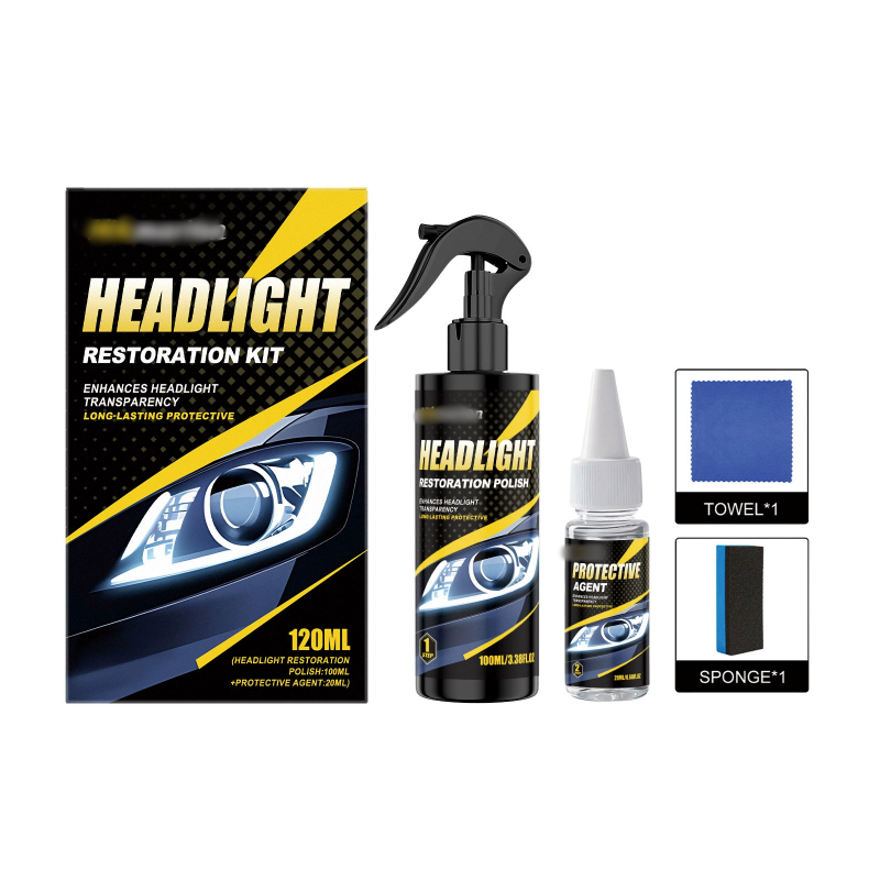 Headlight Restoration Kit Non-Abrasive Polish & UV Sealant