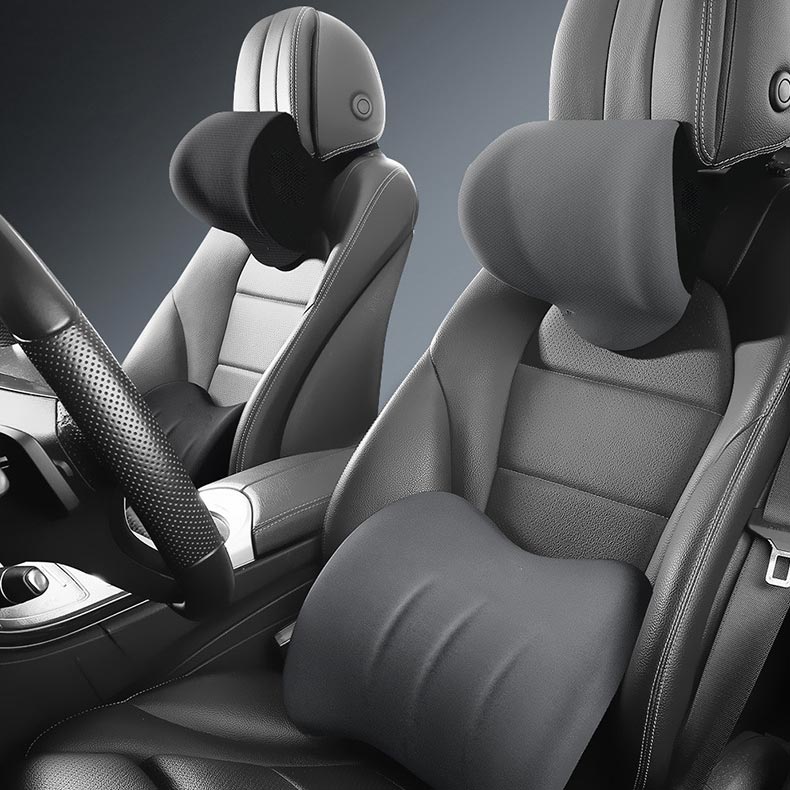 Headrest & Lumbar Set Ergonomic Memory Foam