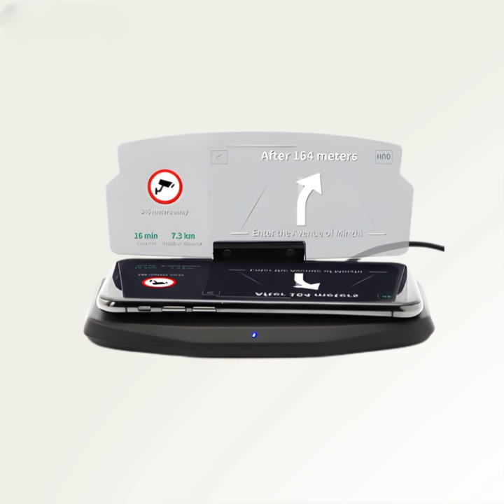 Heads-Up Display Windshield Projection Auto Brightness & Wireless Charging