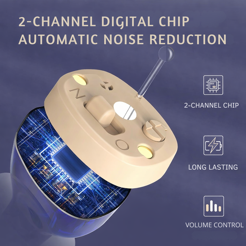 Hearing Aid Rechargeable Noise Reduction 20 Hour Battery