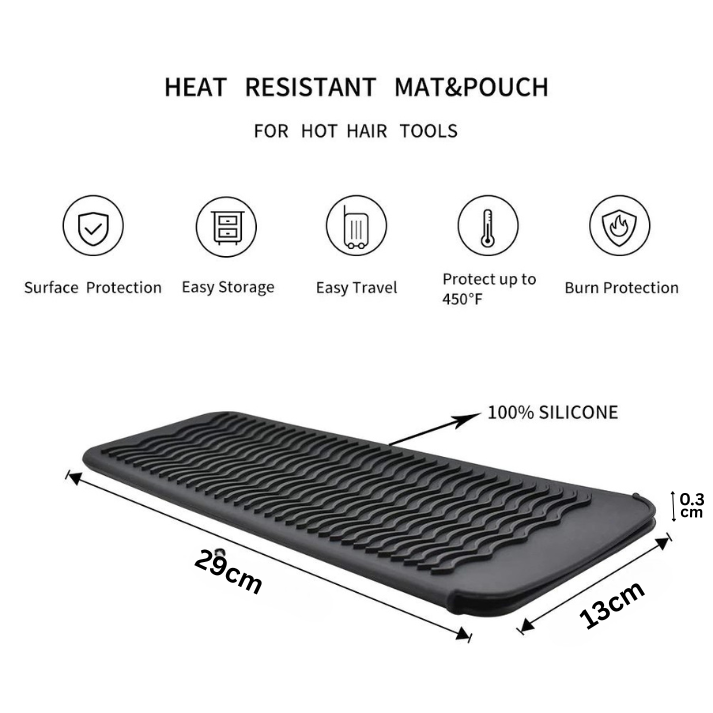 Heat Mat Silicone 480°F Foldable