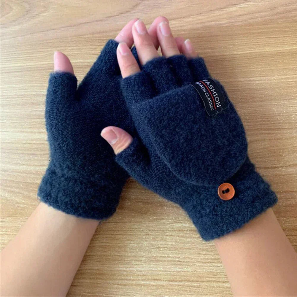 Heated Gloves Fingerless Knit USB Rechargeable 3 Heat Levels