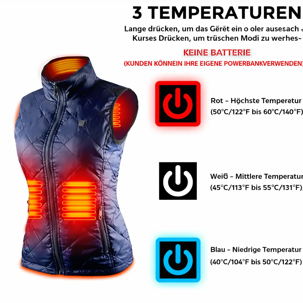 Heated Vest USB Powered Infrared Lightweight Softshell